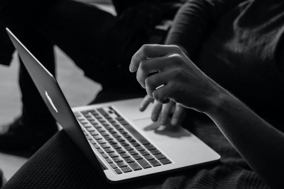 Person using Laptop Computer