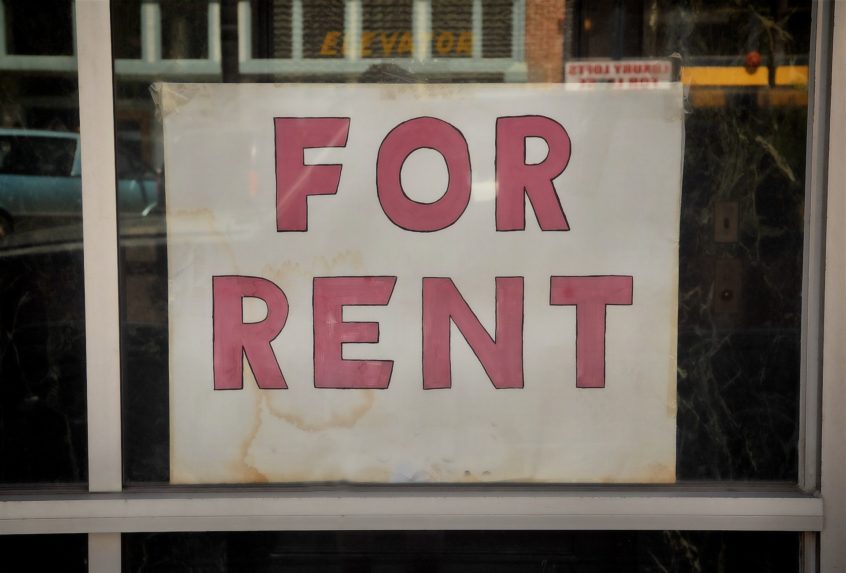 For Rent Sign in Window