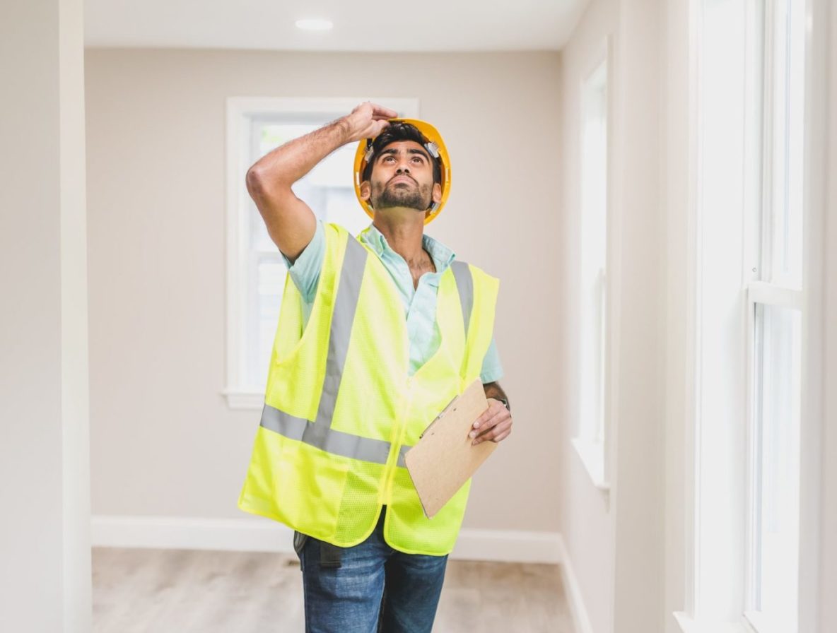 Man performing home inspection